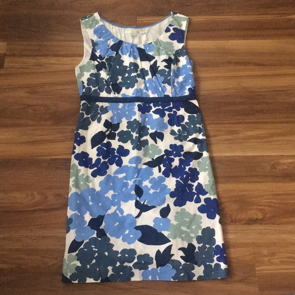 Boden Blue and White Floral Shift Dress